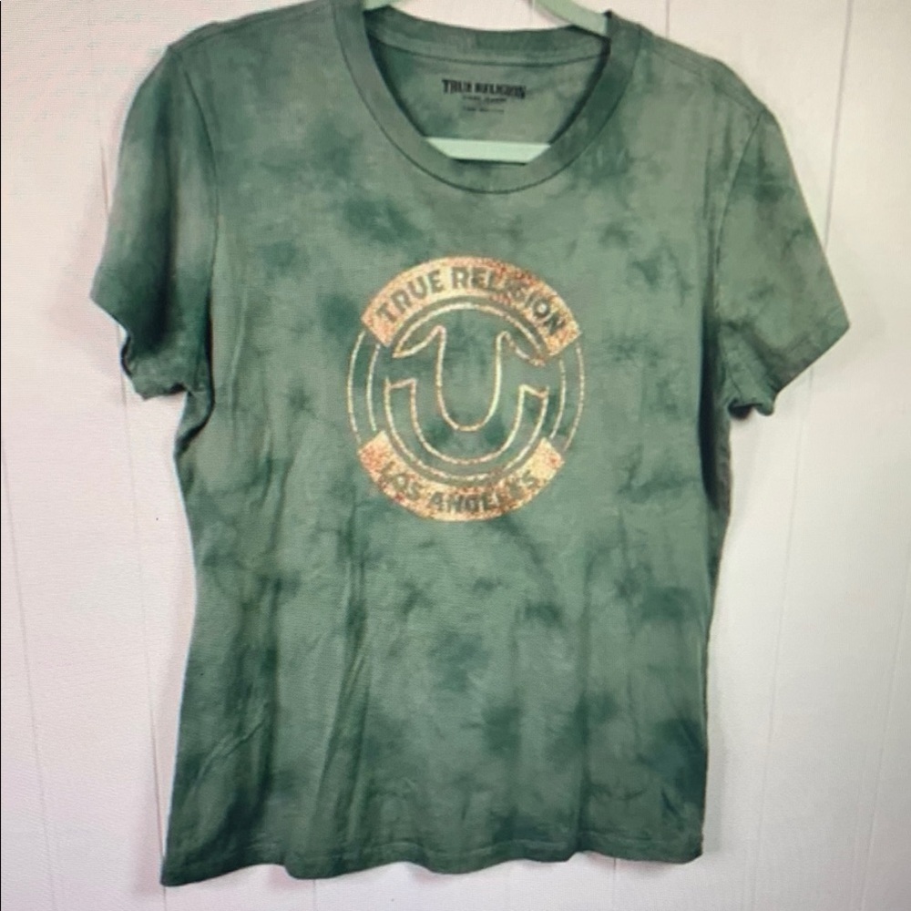 True Religion Green Tie-Dye Women's Top